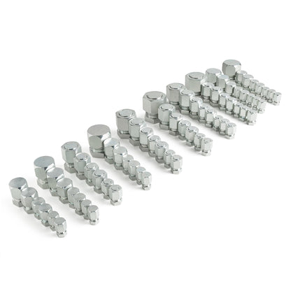 144-Pc JIC & ORFS Caps/Plugs Kit – Steel Case (Dash #4–16)