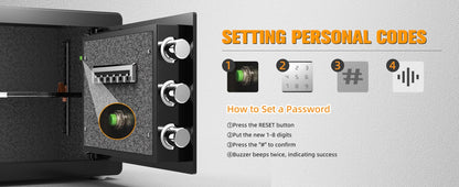 BlazeForge Secure Home Safe Box with Fireproof Bag